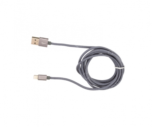 Кабель USB Rock Metal Charge & Sync Round Cable 180cm Lightning (Черный)