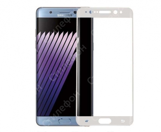 Защитное стекло 3D на весь экран 0.2мм для Samsung Galaxy Note 7 (Белое)