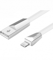 Кабель для Apple iPhone, iPad, iPod Hoco X4 Zinc Rhombic Lightning Cable 1.2m (Белый)