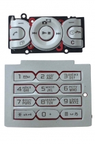 Клавиатура Sony Ericsson W595i Русифицированная (Бело - красная)