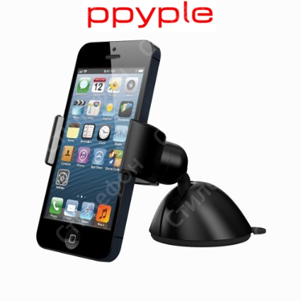 Автомобильный держатель Ppyple Dash Clip 5 на стекло и торпедо для смартфона (черный)