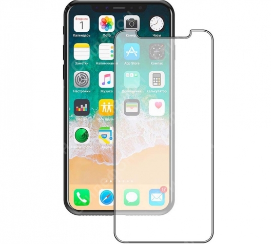 Защитное стекло 0.3мм для Apple iPhone X / XS (Прозрачное)