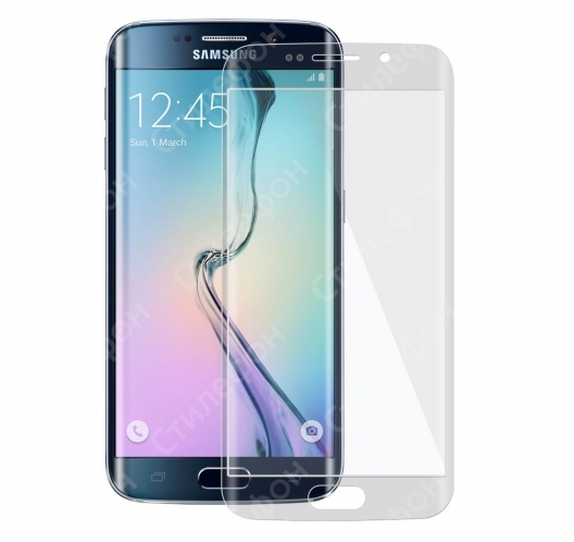 Защитное стекло 3D на весь экран 0.2мм для Samsung Galaxy S7 Edge (Прозрачное)
