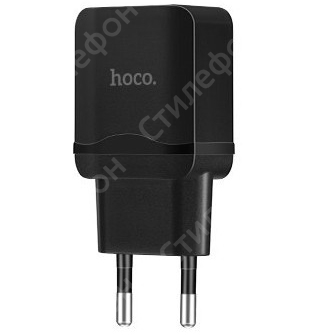 Сетевое зарядное устройство Hoco C22A 2.4A Single Port Fast Charger (Черное)