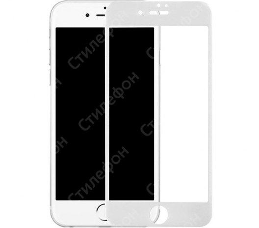 Стекло защитное Monarch 5D для iPhone 6s техпак (Белое)
