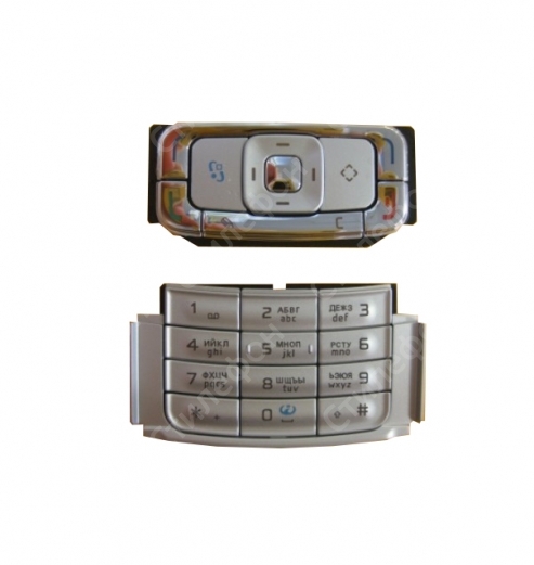 Клавиатура для Nokia N95 русифицированная (Серебро)