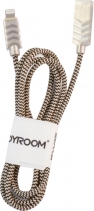 Joyroom Zinc Alloy Braided Lightning 1.2м S M327L (Золотой)
