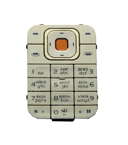 Клавиатура Nokia 7370 Русифицированная (Золотая)