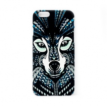 Чехол для iPhone 6s Luxo светящийся люминесцентный Animals (Синий волк)