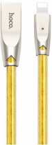 Кабель Hoco U9 Zinc Alloy Jelly Knitted Lightning Charging Cable 1.2m (Желтый)