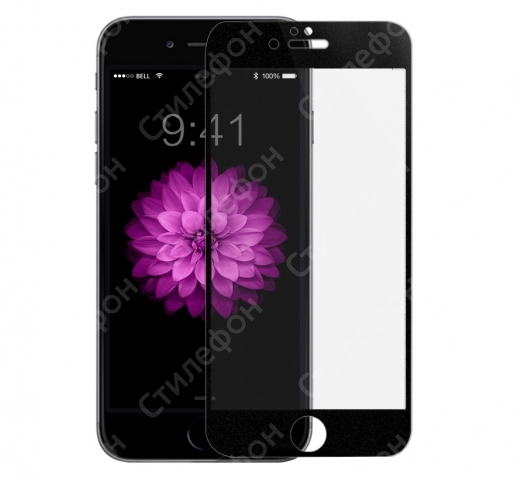 Матовое защитное стекло 0.3мм на весь экран для iPhone 7 Plus (Черное)
