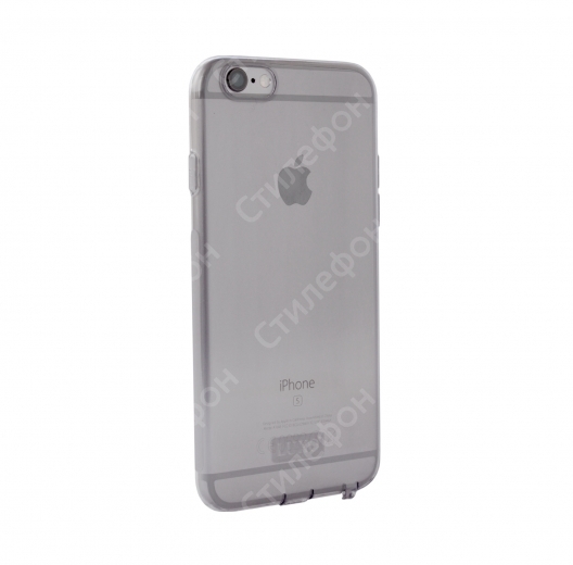 Чехол силиконовый Premium Luxo для iPhone 6s (Прозрачный черный)