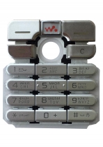 Клавиатура Sony Ericsson W700i/W800i Русифицированная (Серебряная)