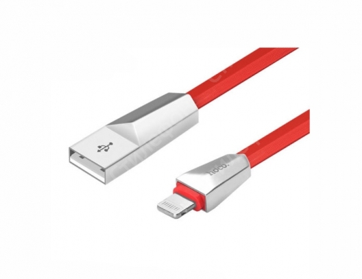 Кабель для Apple iPhone, iPad, iPod Hoco X4 Zinc Rhombic Lightning Cable 1.2m (Красный)