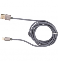 Кабель USB Rock Metal Charge & Sync Round Cable 180cm Lightning (Черный)