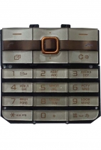 Клавиатура Sony Ericsson G502 русифицированная (Коричнево-золотая)