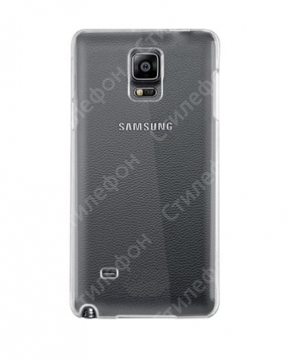 Чехол силиконовый для Samsung Galaxy Note 4 ультратонкий (Прозрачный)