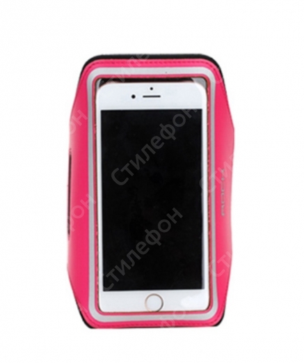 Чехол Rock Slim Sport Armband на руку для бега — iPhone 5 / 6 / 7 / 8 для средних моделей до 4,7" (Розовый)