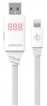 USB Кабель для iPhone Joyroom Automatic Intelligent Lightning Data Cable с дисплеем JR ZS200 (Белый)