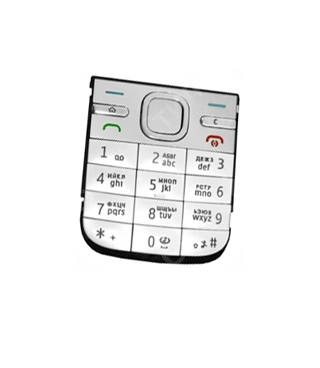 Клавиатура Nokia C5 Русифицированная (Белая)