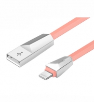 Кабель для Apple iPhone, iPad, iPod Hoco X4 Zinc Rhombic Lightning Cable 1.2m (Розовый)