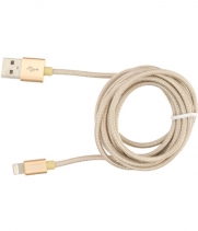 Кабель USB Rock Metal Charge & Sync Round Cable 180cm Lightning (Золотой)