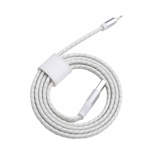 Кабель USB Momax Elite Link Pro 1m MFi Lightning Натуральная Кожа (Белый)
