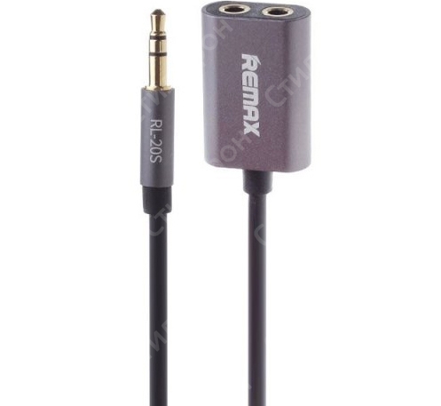 Аудио Переходник REMAX RL-S20 AUX Audio Cable X2 3.5mm Jack (Черный)