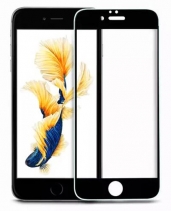 Защитное стекло 3D 0.33мм 360º для iPhone 6S Plus с силиконом на весь экран (Чёрное)