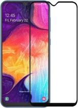 Защитное стекло на весь экран для Samsung Galaxy A50 (Чёрное)