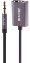 Аудио Переходник REMAX RL-S20 AUX Audio Cable X2 3.5mm Jack (Черный)