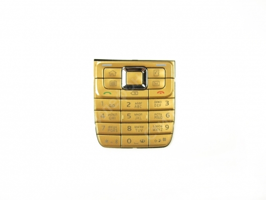 Клавиатура для Nokia E51 русифицированная (Золотая)