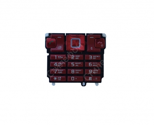 Клавиатура Sony Ericsson T700 Русифицированная (Красная)