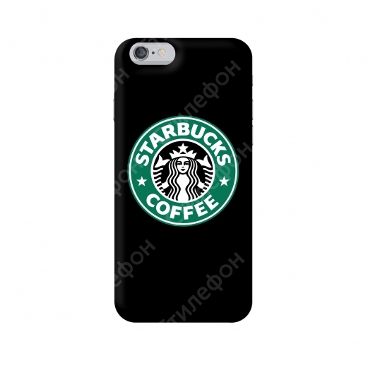 Чехол для iPhone 5s / 6s / 6s+ / 7 / 7+ / 8 / 8+ / Xs / 11 / Pro / Max (Starbucks coffee black)