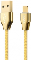 Кабель Hoco X7 Jelly Knitted Lightning Charging Cable 1.2m (Золотой)