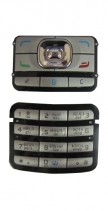 Клавиатура для Nokia N71 русифицированная (Чёрная, серебряная)