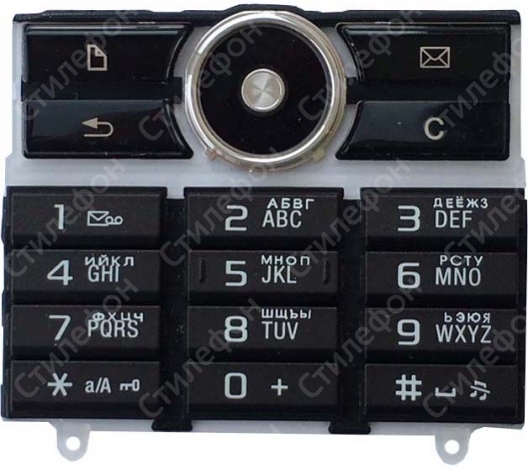 Клавиатура Sony Ericsson G900 русифицированная (Чёрная)