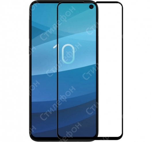 Защитное стекло 5D для Samsung Galaxy S10 0.2мм на весь экран (Чёрное)