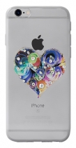 Чехол со стразами для iPhone 6s силиконовый iSecret (Сердце)