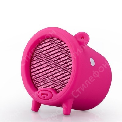 Bluetooth колонка Momax Piggy портативная (Розовая)