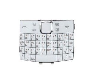 Клавиатура Nokia E6 русифицированная (Белая)