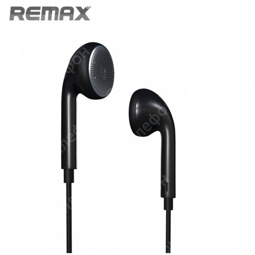 Наушники Remax RM-303 «таблетки» с микрофоном (Чёрные)