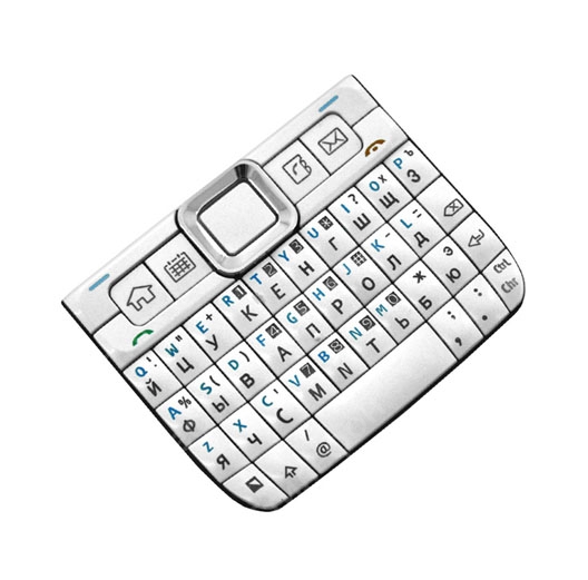 Клавиатура для Nokia E71 русифицированная (Белая)