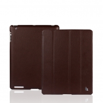 Чехол для iPad 2 / 3 / 4 кожаный смарт кейс Jison (Кофе коричневый)