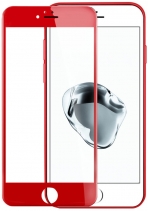 Защитное стекло 3D 0.2мм на весь экран для iPhone 7 Plus (Красное)