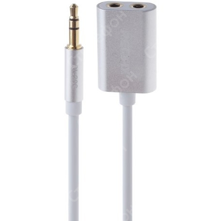 Аудио Переходник REMAX RL-S20 AUX Audio Cable X2 3.5mm Jack (Серебряный)