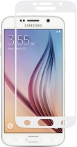 Защитное стекло на весь экран для Samsung Galaxy S6 (Белое)