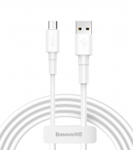 Кабель Baseus Mini White Cable Micro USB 2.4A 1м