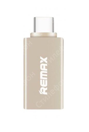 Адаптер - переходник OTG USB / Type-C Remax (Золотой)