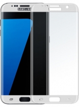 Защитное стекло 3D на весь экран 0.2мм для Samsung Galaxy S7 Edge (Белое)